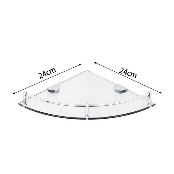 Belfry Kitchen Glass Corner Wall Shelf Set Of 2 Wayfair.co.uk